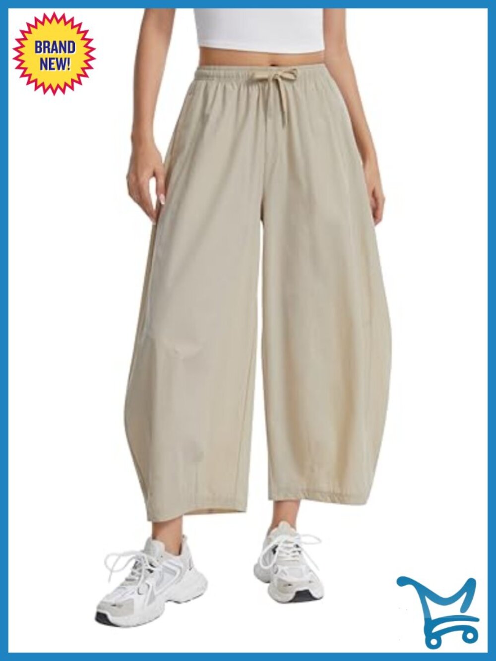 OVRUNS Barrel Pants Women Quick Dry Wide Leg Active Pants with Pockets